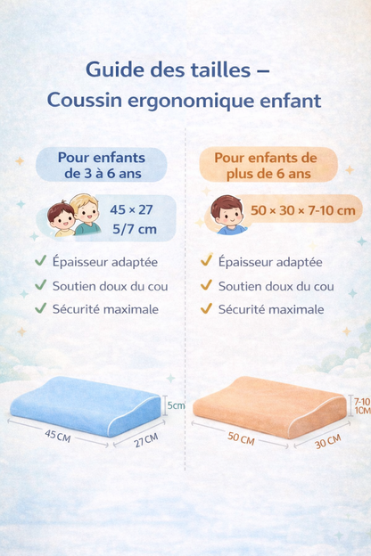 🧸 Coussin ergonomique pour enfant – Confort & maintien optimal